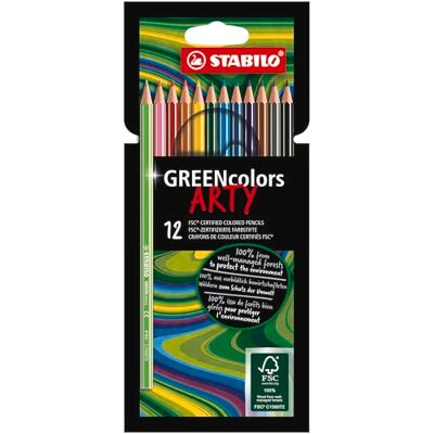 STABILO lápiz de color ecológico GREENcolors ARTY, pack de 12 STABILO lápiz de color ecológico GREENcolors ARTY, pack de 12