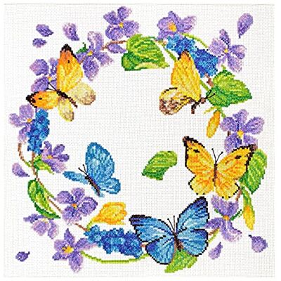 Pracht Creatives Hobby Ladybird Summer Wreath Punto de Cruz, Aprox. 29,2 x 30 cm, Kit Completo para un Cuadro de Bordado Cuadrado, Hobby Artesanal para Adultos y niños a Partir de 8 años, carbón Pracht Creatives Hobby Ladybird Summer Wreath Punto de Cruz, Aprox. 29,2 x 30 cm, Kit Completo para un Cuadro de Bordado Cuadrado, Hobby Artesanal para Adultos y niños a Partir de 8 años, carbón