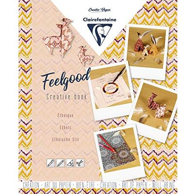 Clairefontaine Un cuaderno creativo 4 en 1 que contiene 4 actividades para relajarse: escribir, colorear, origami y decoupage Clairefontaine Un cuaderno creativo 4 en 1 que contiene 4 actividades para relajarse: escribir, colorear, origami y decoupage