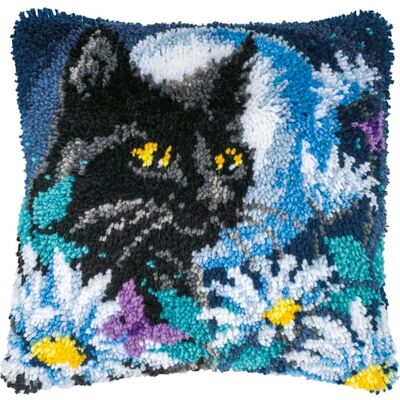 Vervaco Kit Cojin Gancho De Pestillo Cojin Decorativo GATO EN LA NOCHE DIY Manualidades Adultos Set Creativo Regalo Bordado Kit Principiantes ca. 40 x 40 cm Latch Hook Embroidery Vervaco Kit Cojin Gancho De Pestillo Cojin Decorativo GATO EN LA NOCHE DIY Manualidades Adultos Set Creativo Regalo Bordado Kit Principiantes ca. 40 x 40 cm Latch Hook Embroidery