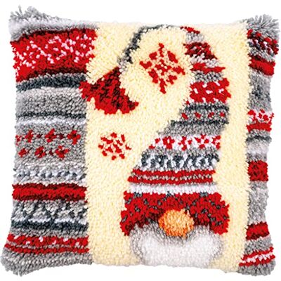 Vervaco Kit Cojin Gancho De Pestillo Cojin Decorativo DUENDE NAVIDEÑO DIY Manualidades Adultos Set Creativo Regalo Bordado Kit Principiantes ca. 40 x 40 cm Latch Hook Embroidery Vervaco Kit Cojin Gancho De Pestillo Cojin Decorativo DUENDE NAVIDEÑO DIY Manualidades Adultos Set Creativo Regalo Bordado Kit Principiantes ca. 40 x 40 cm Latch Hook Embroidery