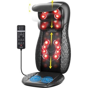 RENPHO Masajeador Espalda Electrico para Silla, Cojín de Masaje, Shiatsu Silla de Masaje con Calor para Toda la Espalda y Cuello, Altura Ajustable, Uso en Casa y Oficina RENPHO Masajeador Espalda Electrico para Silla, Cojín de Masaje, Shiatsu Silla de Masaje con Calor para Toda la Espalda y Cuello, Altura Ajustable, Uso en Casa y Oficina
