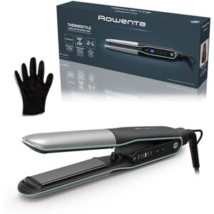 Rowenta Thermostyle, Plancha de Pelo Iónica 2 en 1, Revestimiento de Titanio y Cerámica, Alisado y Rizado con Resultados Duraderos, Temperatura Ajustable hasta 230°C, SF7120 Rowenta Thermostyle, Plancha de Pelo Iónica 2 en 1, Revestimiento de Titanio y Cerámica, Alisado y Rizado con Resultados Duraderos, Temperatura Ajustable hasta 230°C, SF7120