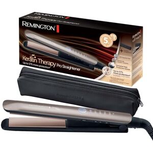 Remington Plancha Pelo pantalla digital, 160-230 °C, sensor protección contra el calor para reducir el daño capilar Keratin Therapy revestimiento cerámica con queratina y aceite de almendra S8593 Remington Plancha Pelo pantalla digital, 160-230 °C, sensor protección contra el calor para reducir el daño capilar Keratin Therapy revestimiento cerámica con queratina y aceite de almendra S8593