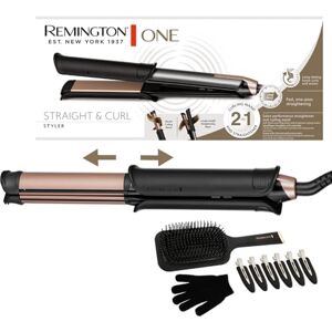 Remington Plancha de pelo y rizador Profesional ONE, 2 en 1, Cerámica Avanzada y Turmalina Antiestática, placa alisadora de 110 mm, barril rizador de 32 mm, digital, hasta 230ºC S6078 Remington Plancha de pelo y rizador Profesional ONE, 2 en 1, Cerámica Avanzada y Turmalina Antiestática, placa alisadora de 110 mm, barril rizador de 32 mm, digital, hasta 230ºC S6078