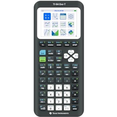 Texas Instruments TI-84 EVO-T, Calculadora Gráfica con Pantalla a Color, Recargable, USB-C, Python, Modo Examen Texas Instruments TI-84 EVO-T, Calculadora Gráfica con Pantalla a Color, Recargable, USB-C, Python, Modo Examen