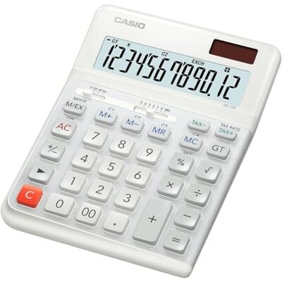 Casio -WE Calculadora de Escritorio Ergonómica, 12 Dígitos, Teclado en Diseño de Escalera, Pulsaciones de Teclas Verticales, Cálculo de Impuestos, Conversión de Moneda, Cambio de Signo Casio -WE Calculadora de Escritorio Ergonómica, 12 Dígitos, Teclado en Diseño de Escalera, Pulsaciones de Teclas Verticales, Cálculo de Impuestos, Conversión de Moneda, Cambio de Signo