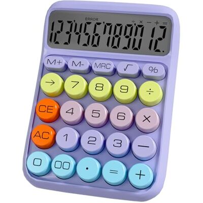 ZENO Calculadora Escritorio Teclas Grandes 12 Dígitos para Escuela y Oficina Pantalla LCD Amplia y Fácil de Leer, Tamaño Compacto 15,7 x 11,2 cm, se Apaga tras 10 Minutos sin Uso, Morada ZENO Calculadora Escritorio Teclas Grandes 12 Dígitos para Escuela y Oficina Pantalla LCD Amplia y Fácil de Leer, Tamaño Compacto 15,7 x 11,2 cm, se Apaga tras 10 Minutos sin Uso, Morada
