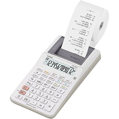 Casio HR-8RCE-WE Mini calculadora impresora, 42 x 102 x 208.5 mm, blanco Casio HR-8RCE-WE Mini calculadora impresora, 42 x 102 x 208.5 mm, blanco
