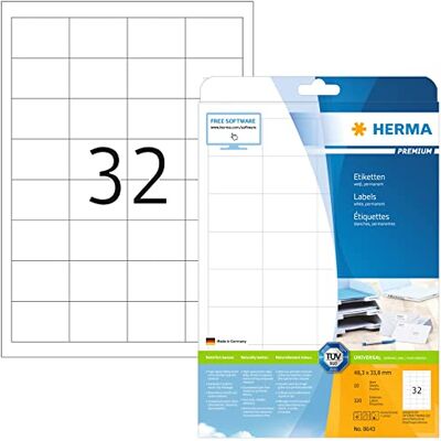 Herma 8643 48.3x33.8 mm etiqueta blanca Herma 8643 48.3x33.8 mm etiqueta blanca