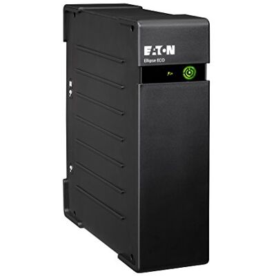Eaton Ellipse Eco 500 DIN Sistema de alimentación ininterrumpida (SAI) Potencia 500 VA con protección contra sobrevoltaje (4 Salidas Schuko), Negro (EL500DIN) Eaton Ellipse Eco 500 DIN Sistema de alimentación ininterrumpida (SAI) Potencia 500 VA con protección contra sobrevoltaje (4 Salidas Schuko), Negro (EL500DIN)