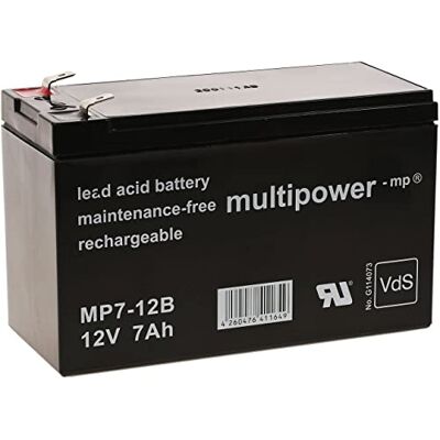 Powery Batería de reemplazo (multipower) para SAI APC Back-UPS ES550 12V 7Ah (reemplaza 7,2Ah) Powery Batería de reemplazo (multipower) para SAI APC Back-UPS ES550 12V 7Ah (reemplaza 7,2Ah)