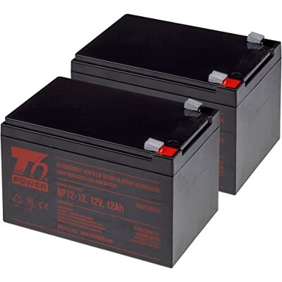 T6 Power Juego de baterías para APC Smart-UPS SMT1000IC, VRLA, 12 V T6 Power Juego de baterías para APC Smart-UPS SMT1000IC, VRLA, 12 V
