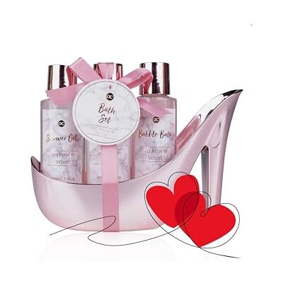 Set de baño de mármol Accentra - Zapatillas rosas elegantes Set de baño de mármol Accentra - Zapatillas rosas elegantes