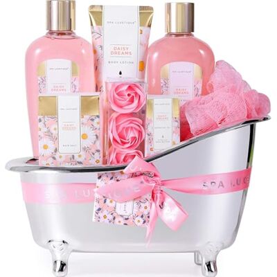 spa luxetique Cesta de Regalo para Mujer, Set de Baño y Ducha, Set de Spa para Hogar con 8 Piezas, Incluye Loción Corporal, Saled de Baño, Aceite Esencial, San Valentin Regalo de Belleza para Mujer spa luxetique Cesta de Regalo para Mujer, Set de Baño y Ducha, Set de Spa para Hogar con 8 Piezas, Incluye Loción Corporal, Saled de Baño, Aceite Esencial, San Valentin Regalo de Belleza para Mujer