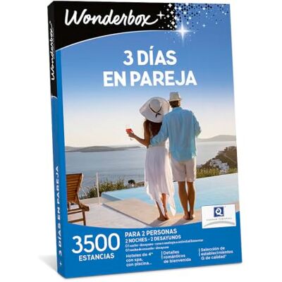 WONDERBOX Caja Regalo 3 días en Pareja 2 Noches con desayunos para Disfrutar en Pareja Entre 3500 estancias en España y Europa WONDERBOX Caja Regalo 3 días en Pareja 2 Noches con desayunos para Disfrutar en Pareja Entre 3500 estancias en España y Europa