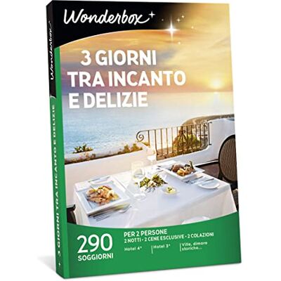 WONDERBOX Caja Regalo 3 días Entre encantos y delicias para 2 Peras 2 noches + 2 cenas exclusivas + 2 desayunos Más de 380 estancias Hoteles 4* y 3*, villas, casas históricas WONDERBOX Caja Regalo 3 días Entre encantos y delicias para 2 Peras 2 noches + 2 cenas exclusivas + 2 desayunos Más de 380 estancias Hoteles 4* y 3*, villas, casas históricas