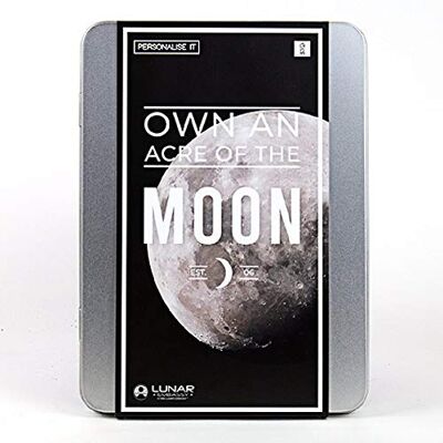 Gift Republic Poseer una hectárea de la luna - Lata de regalo Gift Republic Poseer una hectárea de la luna - Lata de regalo