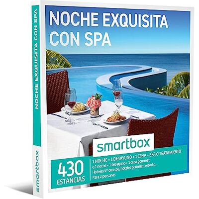 Smartbox Caja regalo Noche exquisita con spa , Idea de regalo , 1 noche con desayuno, cena y spa para 2 personas Smartbox Caja regalo Noche exquisita con spa , Idea de regalo , 1 noche con desayuno, cena y spa para 2 personas