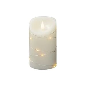 Konstsmide Velas de batería grandes/3D Living Vela sin llama/cera de marfil real/luces de hadas de alambre/función de temporizador de 4 u 8 horas/5.3 x 2.95 pulgadas/vela LED blanca cálida, Konstsmide Velas de batería grandes/3D Living Vela sin llama/cera de marfil real/luces de hadas de alambre/función de temporizador de 4 u 8 horas/5.3 x 2.95 pulgadas/vela LED blanca cálida,
