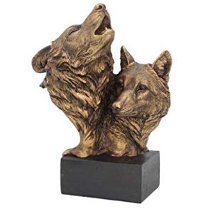 Nemesis Now Canción del Lobo Salvaje Busto 23cm Bronce, Resina Nemesis Now Canción del Lobo Salvaje Busto 23cm Bronce, Resina