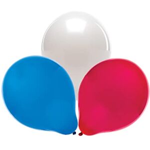 Baker Ross Globos de fiesta rojos, blancos y azules, paquete de 30, suministros para fiesta de coronación de los reyes Baker Ross Globos de fiesta rojos, blancos y azules, paquete de 30, suministros para fiesta de coronación de los reyes