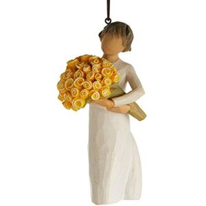 Willow Tree , Figura de niña con flores naranjas para colgar, Navidad Deco, Enesco Willow Tree , Figura de niña con flores naranjas para colgar, Navidad Deco, Enesco