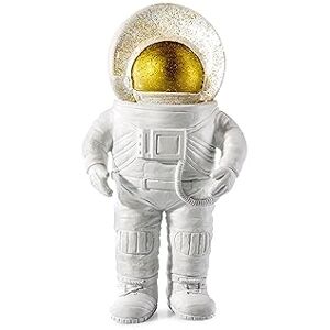 Donkey Products Summerglobe The Astronaut, Schneekugel, Glitzerkugel, Dekoration, Glas, Polyresin, Weiß, Golden, 17 cm, 330441 Donkey Products Summerglobe The Astronaut, Schneekugel, Glitzerkugel, Dekoration, Glas, Polyresin, Weiß, Golden, 17 cm, 330441
