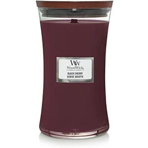 Woodwick Vela perfumada grande con forma de reloj de arena Black Cherry con mecha crepitante Velas de larga duración: hasta 130 horas Regalos para mujeres Woodwick Vela perfumada grande con forma de reloj de arena Black Cherry con mecha crepitante Velas de larga duración: hasta 130 horas Regalos para mujeres