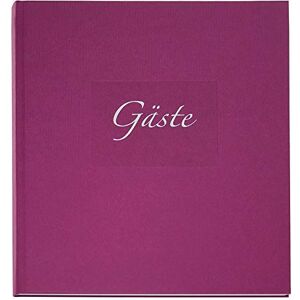 Goldbuch Seda Libro de visitas (cartón, 23 x 25 cm), color morado Goldbuch Seda Libro de visitas (cartón, 23 x 25 cm), color morado