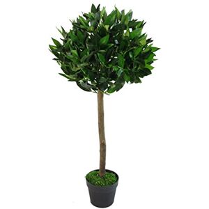 Leaf Árbol de Laurel Artificial, Tallo Trenzado o Liso, en Maceta de plástico Negro, Verde, 90 cm Leaf Árbol de Laurel Artificial, Tallo Trenzado o Liso, en Maceta de plástico Negro, Verde, 90 cm