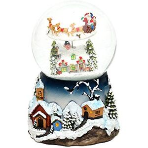 Dekohelden24 Bola de Nieve XXL con rotación, remolinos de Nieve y Sonido, Dimensiones H/B/Ø Bola: Aprox. 19,5 x 13,5 cm/Ø 12 cm. Dekohelden24 Bola de Nieve XXL con rotación, remolinos de Nieve y Sonido, Dimensiones H/B/Ø Bola: Aprox. 19,5 x 13,5 cm/Ø 12 cm.