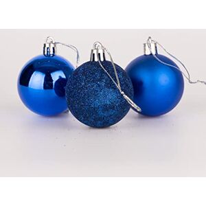 SHATCHI - 18Pcs 60mm Azul - A prueba de roturas - Bolas de Navidad SHATCHI - 18Pcs 60mm Azul - A prueba de roturas - Bolas de Navidad
