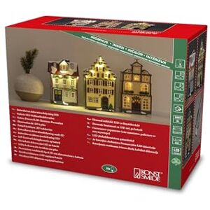 Konstsmide Casas LED de fibra óptica, juego de 3, combinables, con temporizador de 6 horas, 14 diodos de color ámbar, funciona con pilas y USB, interior, cable negro, 6 pilas AAA 1,5 V (no incluidas), Konstsmide Casas LED de fibra óptica, juego de 3, combinables, con temporizador de 6 horas, 14 diodos de color ámbar, funciona con pilas y USB, interior, cable negro, 6 pilas AAA 1,5 V (no incluidas),