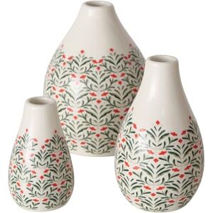 Boltze Paris Jarrón (3 Piezas, Porcelana, diseño Floral, Altura 12 cm, diámetro 9 cm, Redondo, Hecho a Mano, Resistente al Agua, florero Decorativo) Boltze Paris Jarrón (3 Piezas, Porcelana, diseño Floral, Altura 12 cm, diámetro 9 cm, Redondo, Hecho a Mano, Resistente al Agua, florero Decorativo)