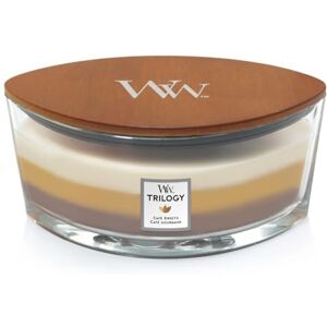 Woodwick Ellipse Trilogy Vela perfumada mecha crepitante Dulces para el café Hasta 50 horas de duración Woodwick Ellipse Trilogy Vela perfumada mecha crepitante Dulces para el café Hasta 50 horas de duración