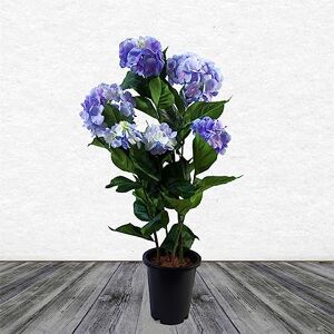 Planta de Hortensia Artificial Azul de Hoja - Planta de Flor Artificial Planta de Hortensia Artificial Azul de Hoja - Planta de Flor Artificial