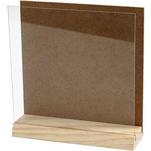 Creativ Placa 3D con vidrio, tamaño 15x15 cm, pino, 1 juego Creativ Placa 3D con vidrio, tamaño 15x15 cm, pino, 1 juego