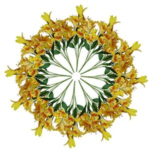 Hoja 12 x 60cm Tallo de Lirio Artificial - Amarillo - 144 Flores - Tallo de Flores Artificiales Hoja 12 x 60cm Tallo de Lirio Artificial - Amarillo - 144 Flores - Tallo de Flores Artificiales