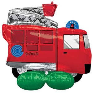 amscan -Fire Truck Airloonz Foil Balloon-50, Multi amscan -Fire Truck Airloonz Foil Balloon-50, Multi