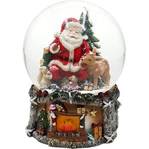 Dekohelden24 Bola de Nieve XXL, Papá Noel con REH y Abeto, con Sonido, sobre una Base Decorada intrincadamente Dimensiones: 15 x 15 x 20 cm de diámetro de la Bola: 15 cm de Largo Dekohelden24 Bola de Nieve XXL, Papá Noel con REH y Abeto, con Sonido, sobre una Base Decorada intrincadamente Dimensiones: 15 x 15 x 20 cm de diámetro de la Bola: 15 cm de Largo