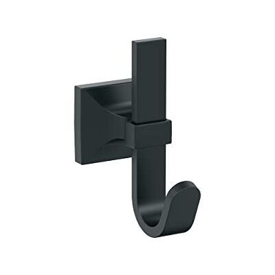 Amerock Burbank Gancho de pared decorativo de transición de una sola punta, color negro mate, resistente Amerock Burbank Gancho de pared decorativo de transición de una sola punta, color negro mate, resistente