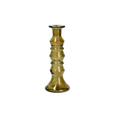 H&H Candelabro de una Llama de Cristal Reciclado Verde Oliva, Altura 22 cm, portavelas Decorativo de diseño Elegante para casa, salón, Comedor y Eventos H&H Candelabro de una Llama de Cristal Reciclado Verde Oliva, Altura 22 cm, portavelas Decorativo de diseño Elegante para casa, salón, Comedor y Eventos