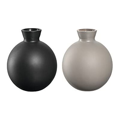 Leonardo HOME Casolare Juego de jarrones (4 Unidades, 9 cm, Cristal), Color Negro Leonardo HOME Casolare Juego de jarrones (4 Unidades, 9 cm, Cristal), Color Negro