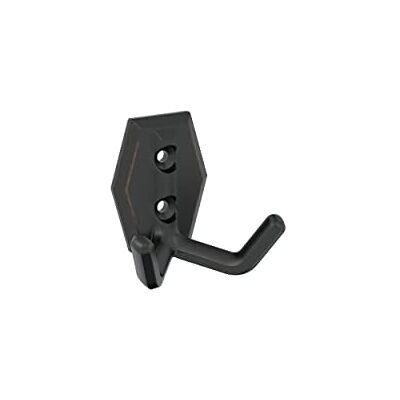 Amerock Benton Gancho decorativo de pared de bronce aceitado de doble punta Amerock Benton Gancho decorativo de pared de bronce aceitado de doble punta
