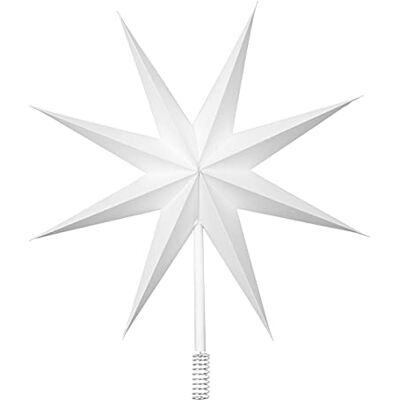 Broste Copenhagen Top Star Punta para árbol de Navidad (Papel Blanco, 30 cm) Broste Copenhagen Top Star Punta para árbol de Navidad (Papel Blanco, 30 cm)