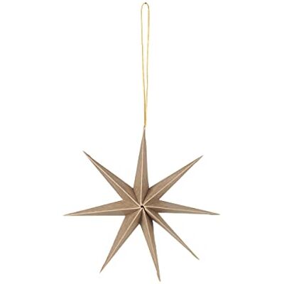 Broste Copenhagen Star Colgante de Papel (15 cm, 1 Unidad), Color marrón Natural Broste Copenhagen Star Colgante de Papel (15 cm, 1 Unidad), Color marrón Natural