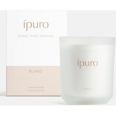 Ipuro BLANC Classic Vela aromática en tarro (270 g, aroma de geranio y menta, sándalo y aroma fresco), color blanco Ipuro BLANC Classic Vela aromática en tarro (270 g, aroma de geranio y menta, sándalo y aroma fresco), color blanco