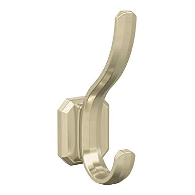 Amerock Granlyn Gancho de pared decorativo de doble punta color champán dorado Amerock Granlyn Gancho de pared decorativo de doble punta color champán dorado