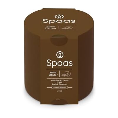 Spaas Glow Vela perfumada de 2 mechas, 55 h, aroma Warm Wonder Spaas Glow Vela perfumada de 2 mechas, 55 h, aroma Warm Wonder